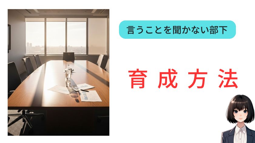 言うことを聞かない部下を放置せず育成する上司の責任
